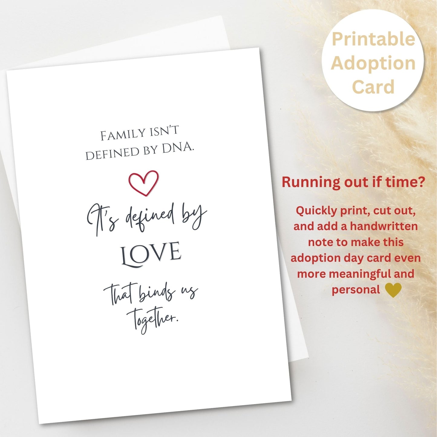 Happy Adoption Day Card | Printable Gotcha Day Card | Instant PDF Download – Digital Printable by Digital Kim Designs