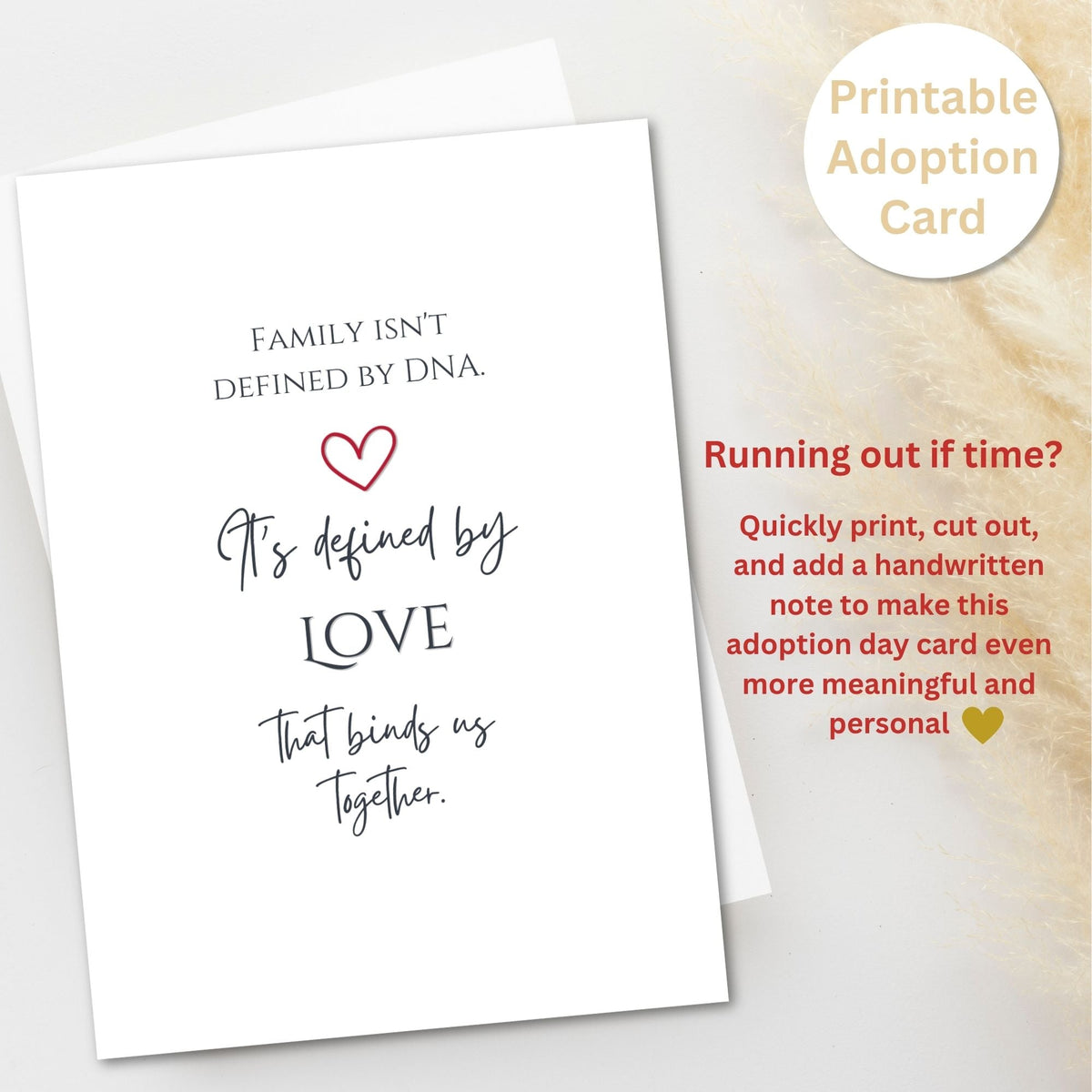Happy Adoption Day Card | Printable Gotcha Day Card | Instant PDF Download – Digital Printable by Digital Kim Designs
