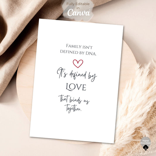 Happy Adoption Day Card | Printable Gotcha Day Card | Instant PDF Download – Digital Printable by Digital Kim Designs