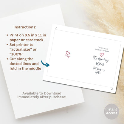 Happy Adoption Day Card | Printable Gotcha Day Card | Instant PDF Download – Digital Printable by Digital Kim Designs