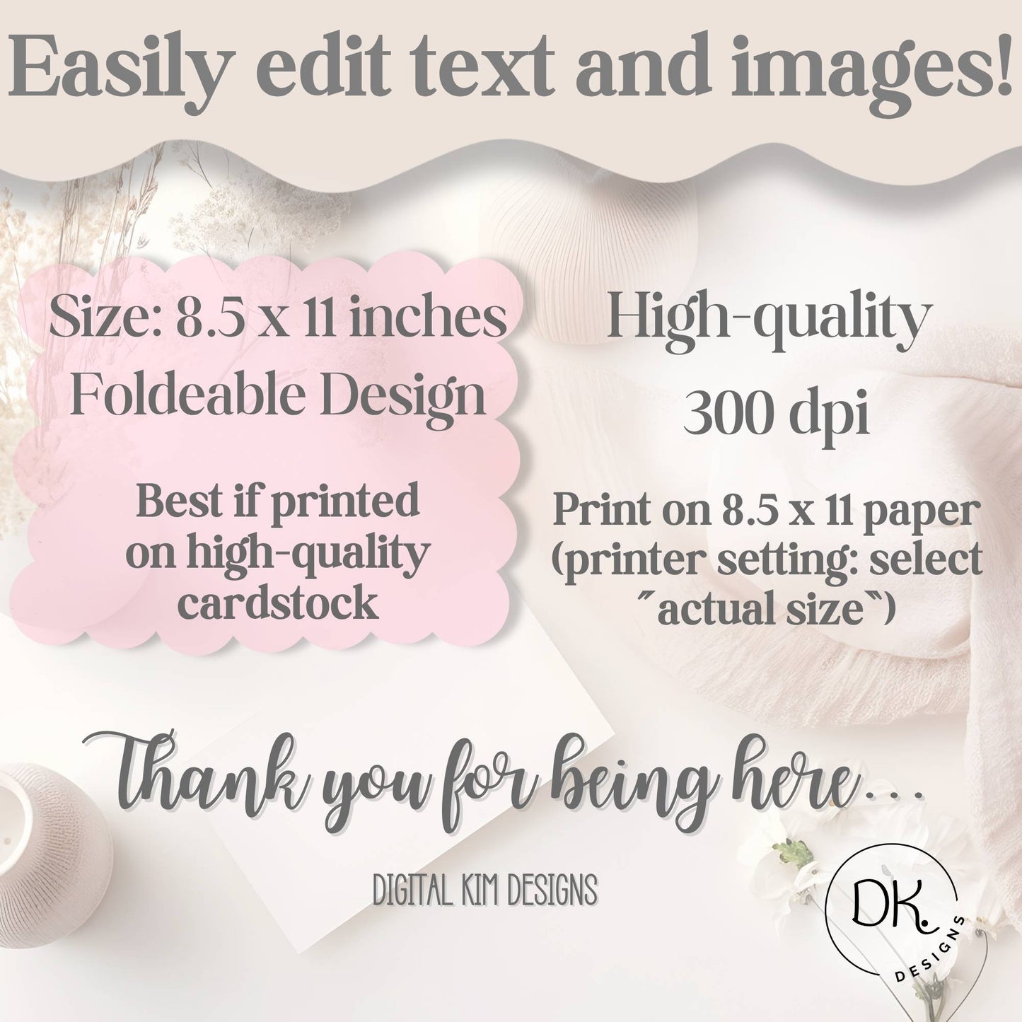 LDS Baptism Program Template – Neutral Brown Canva Design for Boy or Girl | Printable Foldable Church Program – Faith - Based Printable by Digital Kim Designs