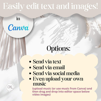 What's included with the animated LDS baptism invitation – Canva template, video file, and instructions