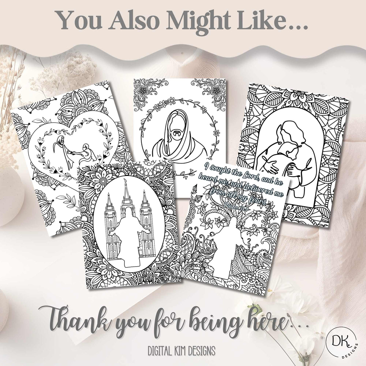 LDS Coloring Pages for Youth & Adults – 6 Printable Christian Coloring ...