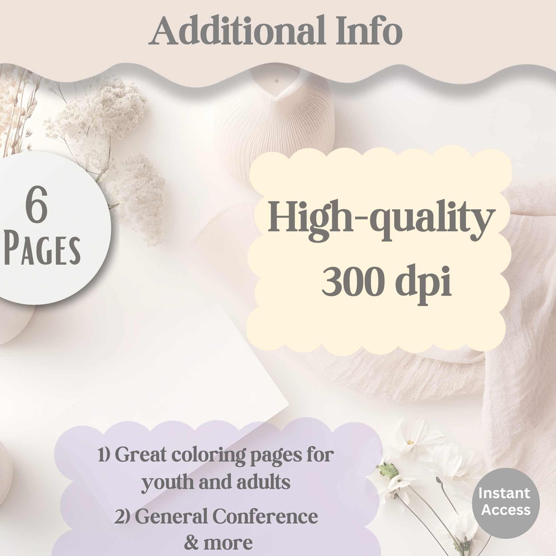 LDS Coloring Pages for Youth & Adults – 6 Printable Christian Coloring Sheets | Instant Download – Faith - Based Printable by Digital Kim Designs