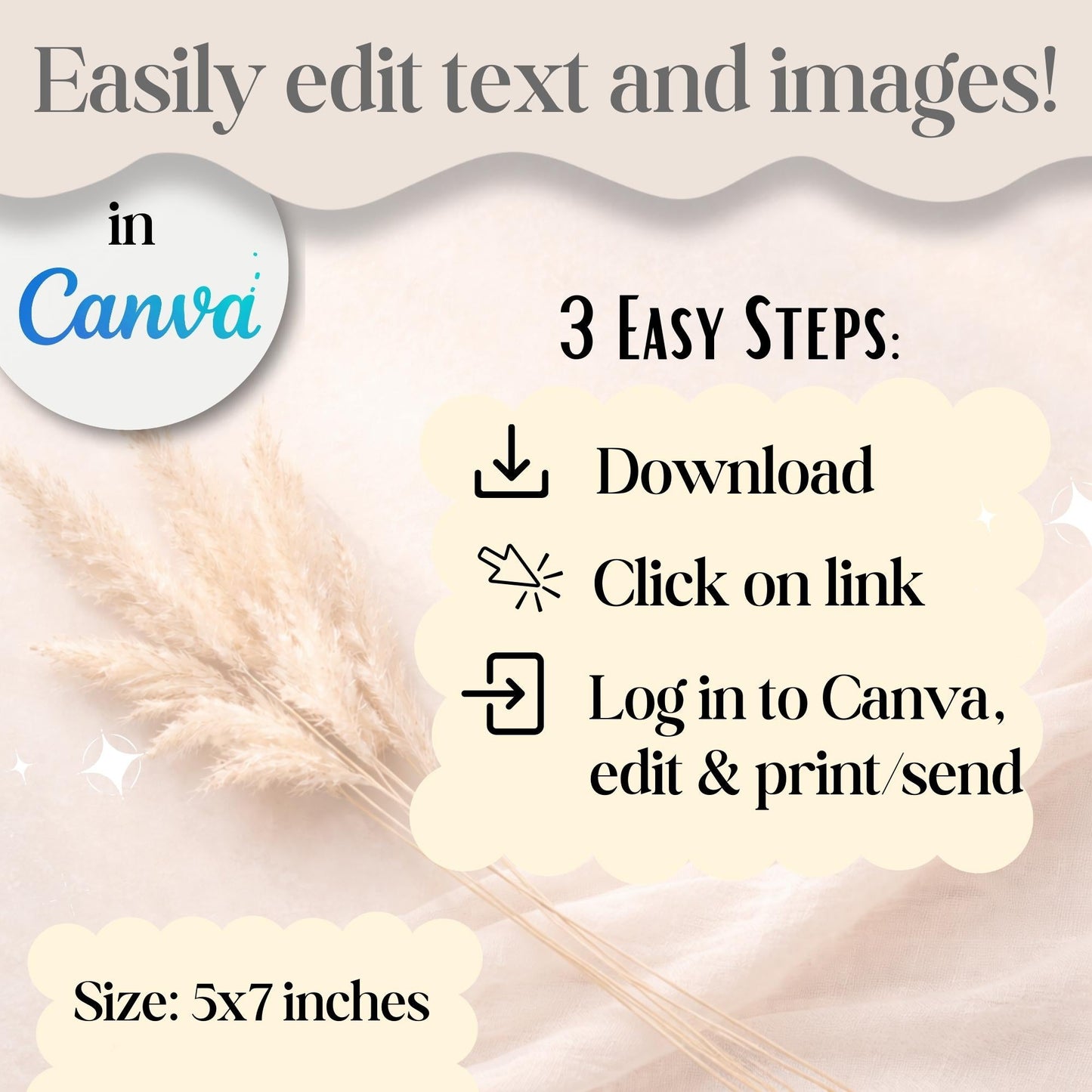 LDS Easter Invitation Template – He Is Risen Church Service Invite | Editable Canva 5x7 Printable – Digital Printable by Digital Kim Designs