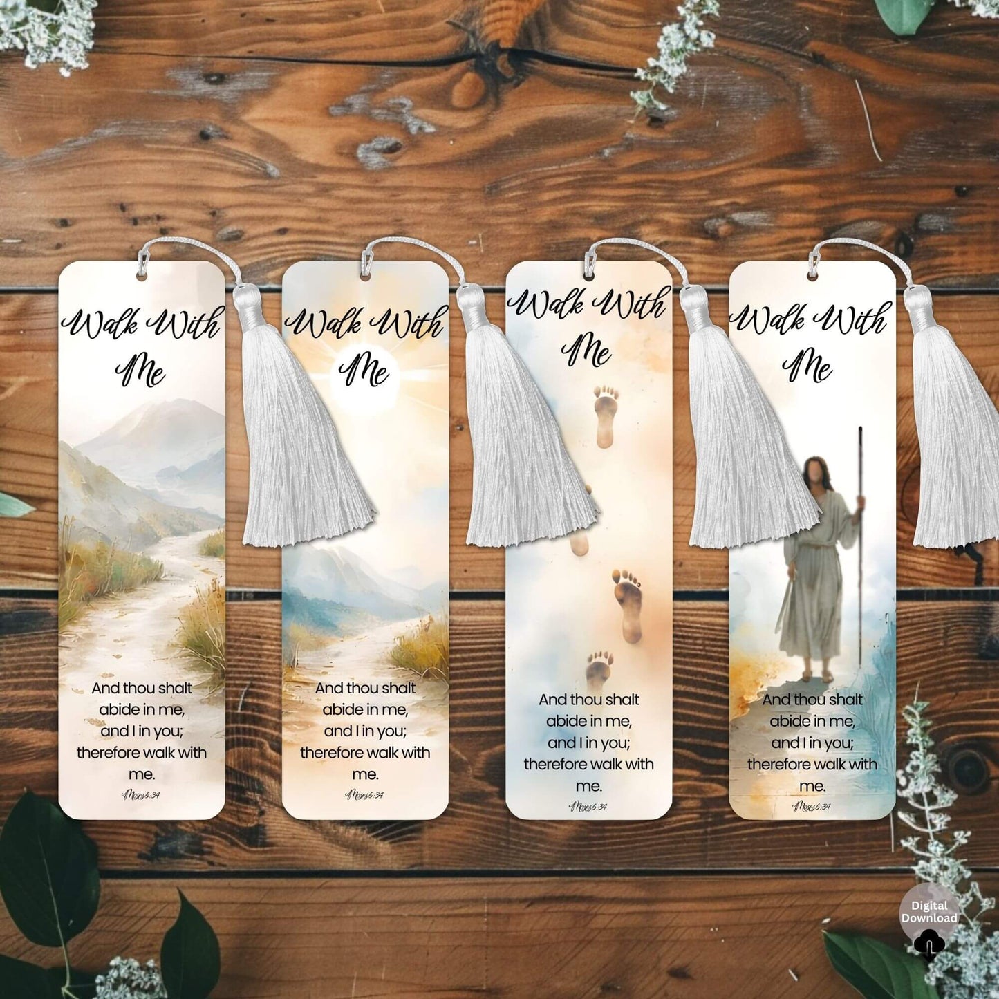 LDS Scripture Bookmarks Printable | Faith - Based Christian Bookmarks | 2026 LDS Youth Theme “Walk With Me” – Digital Printable by Digital Kim Designs