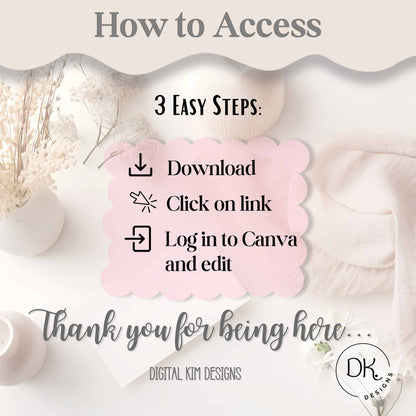 Download details for LDS baptism Canva program – print and edit instructions