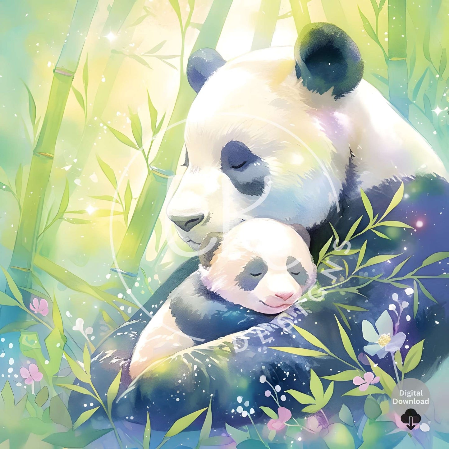 Panda Clipart Bundle – 11 Cute Digital Panda Images | Printable Kawaii Animal Art for Crafts, Stickers & Decor – Faith - Based Printable by Digital Kim Designs