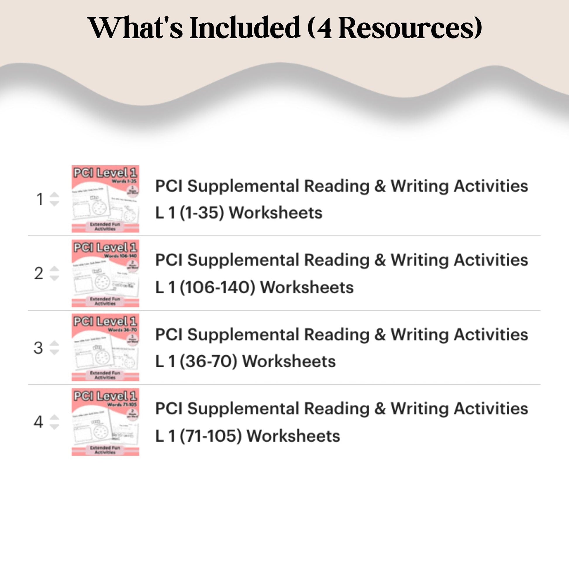 PCI Reading Level 1 Reading & Writing Worksheets Bundle | Sight Words 1–140 – Digital Printable by Digital Kim Designs