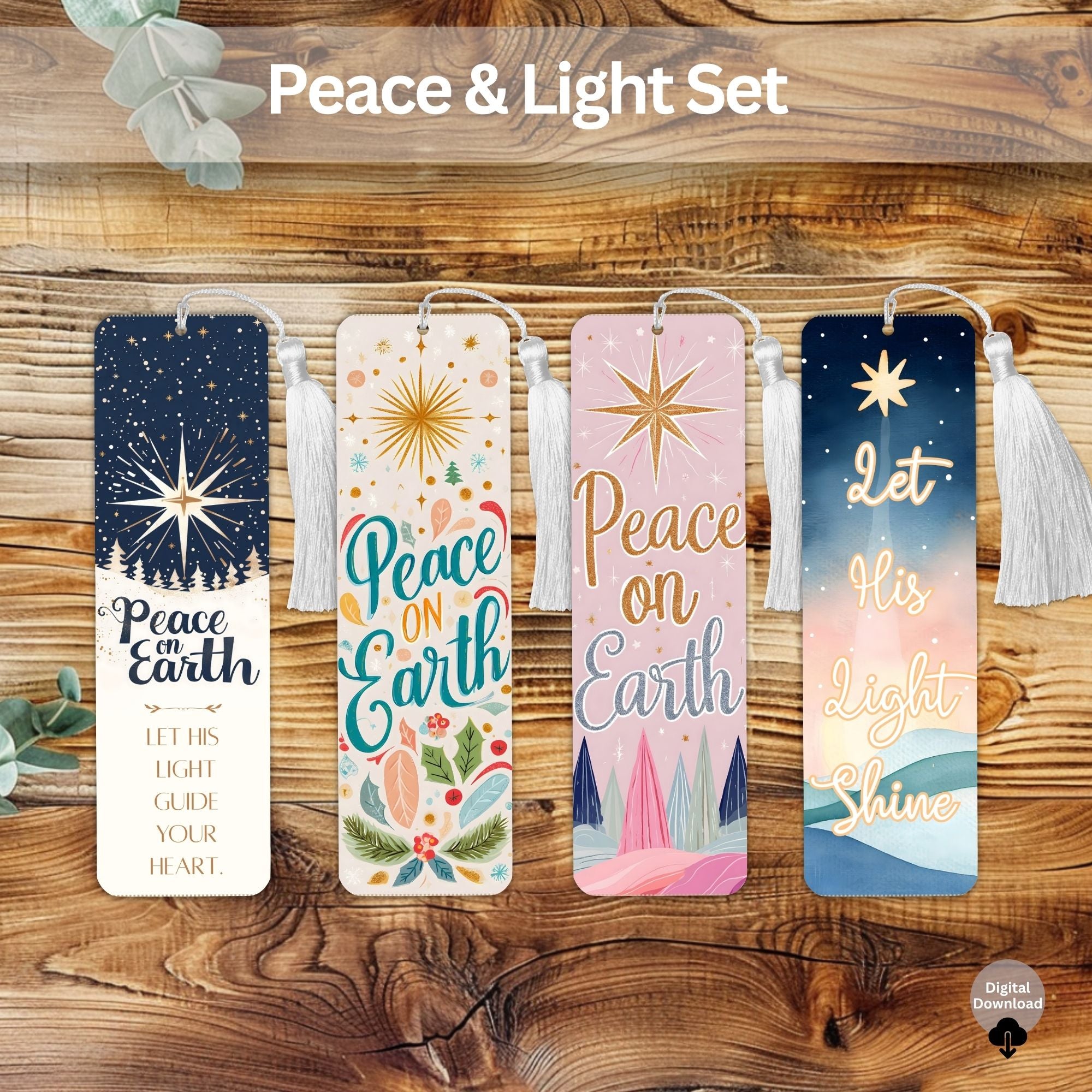 Peace & Light Bookmark Set – Printable Christian & Christmas Scripture ...