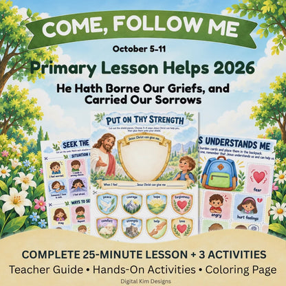 Come, Follow Me Primary Lesson Helps for October 5–11, 2026
