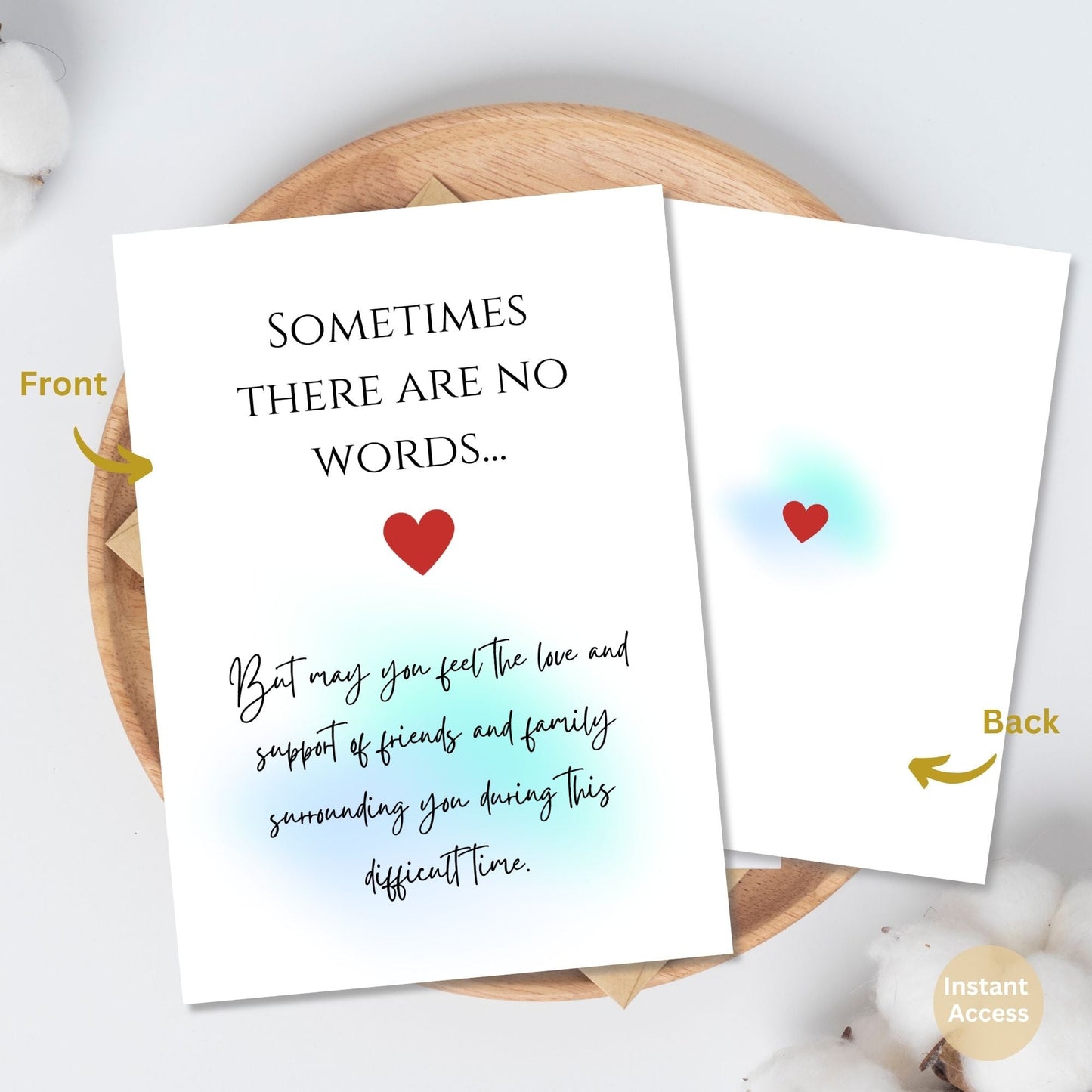 Printable Sympathy Card | Instant Download Condolence Card – Digital Printable by Digital Kim Designs