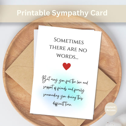 Printable Sympathy Card | Instant Download Condolence Card – Digital Printable by Digital Kim Designs