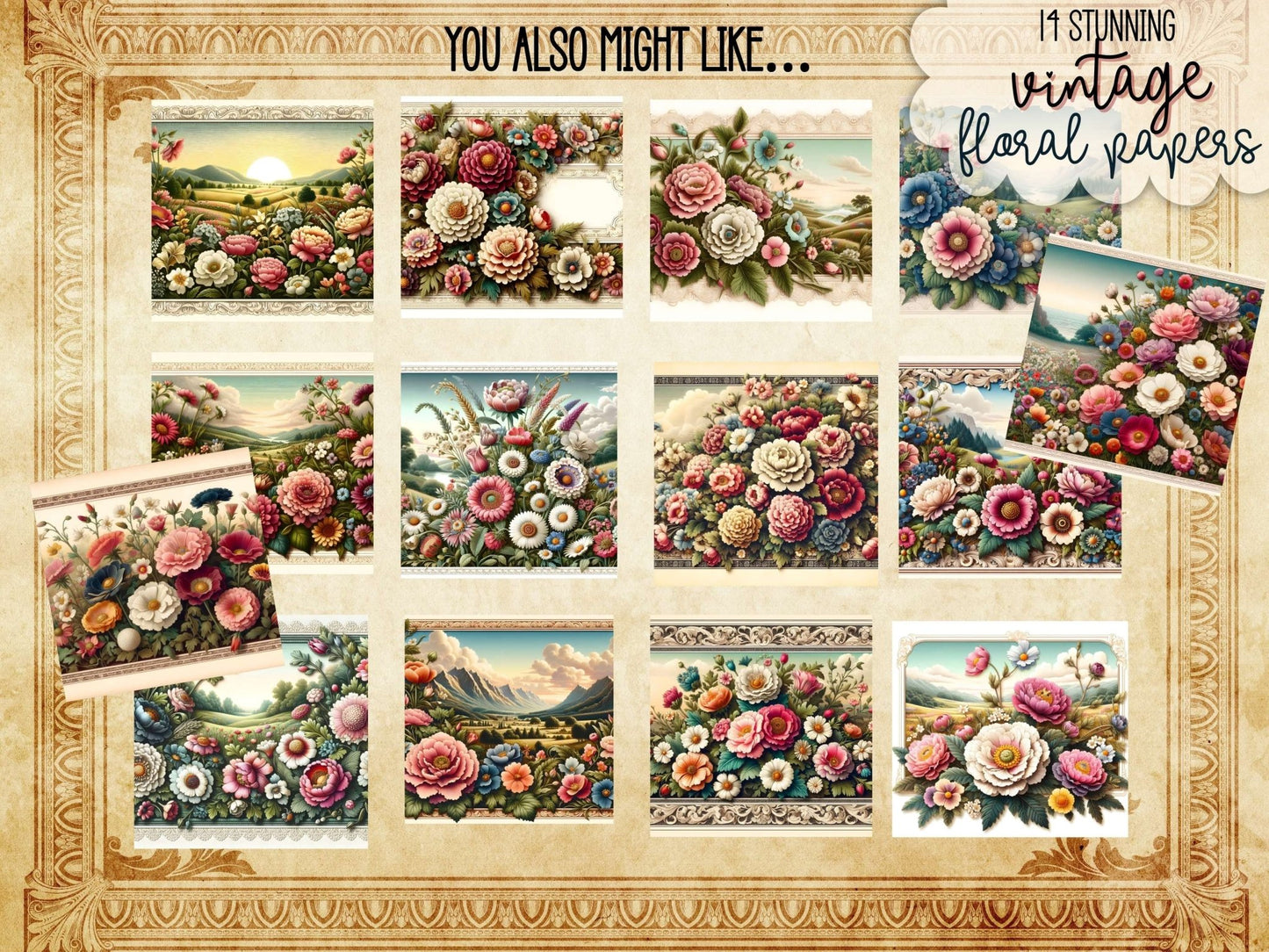 Vintage Birthday Clipart & Fussy Cuts | 11 Printable Junk Journal Images – Digital Printable by Digital Kim Designs