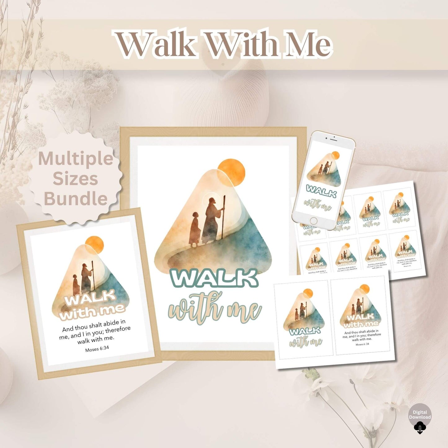 Walk With Me LDS Youth Theme 2026 Printable Bundle | Posters, Handouts & Phone Wallpaper – Digital Printable by Digital Kim Designs