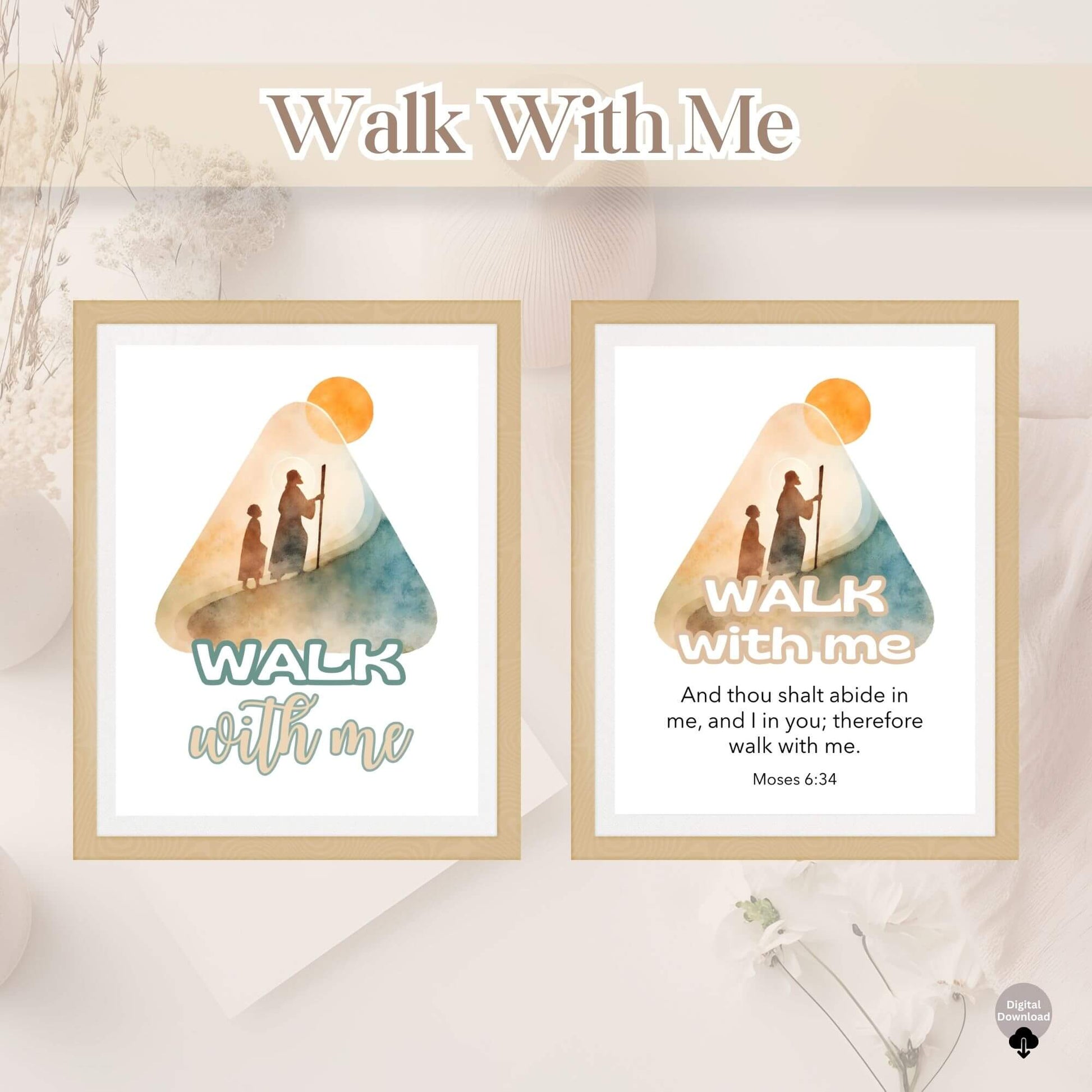 Walk With Me LDS Youth Theme 2026 Printable Bundle | Posters, Handouts & Phone Wallpaper – Digital Printable by Digital Kim Designs