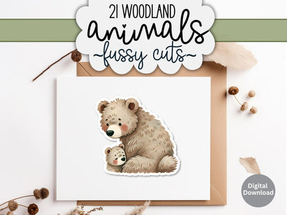Woodland Animal Fussy Cuts Bundle | 21 Printable Forest Clipart for Junk Journals & Crafts – Digital Printable by Digital Kim Designs